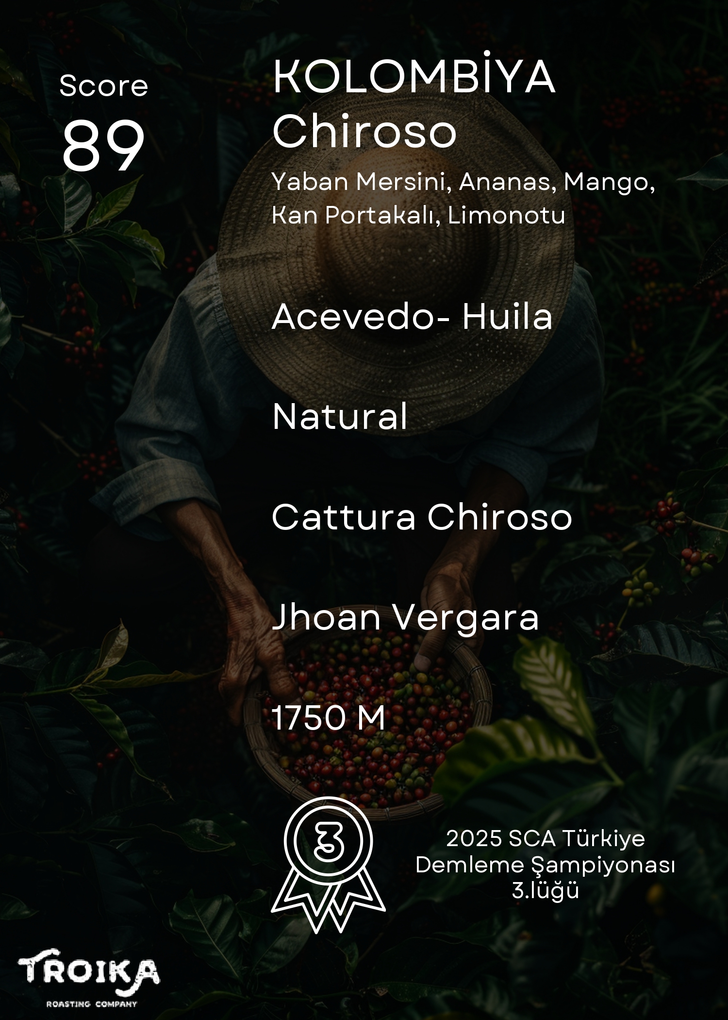 COLOMBIA - Finca Las Flores - CHIROSO 100 Gram